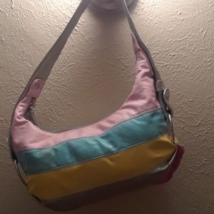 Leather Muticolor Hand Bag